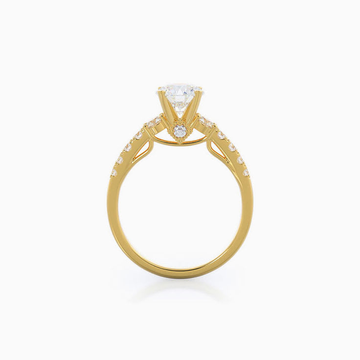 Round Lab Diamond Engagement Ring