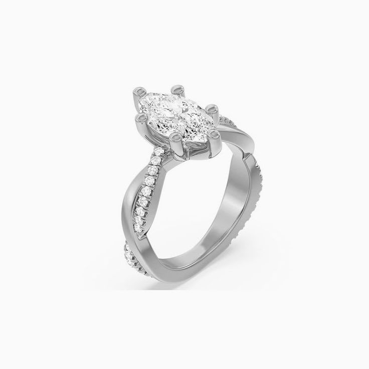 Lab Grown Diamond Twisted Engagement Ring