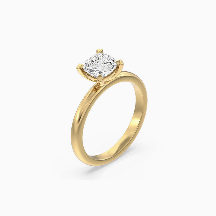 Cushion Cut Lab Diamond Engagement Ring