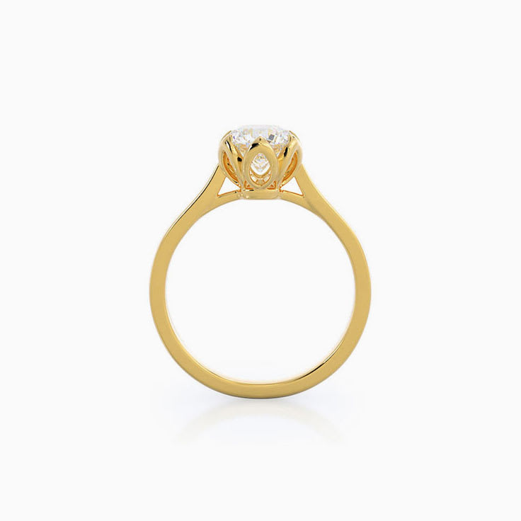 Lab Round Diamond Engagement Ring