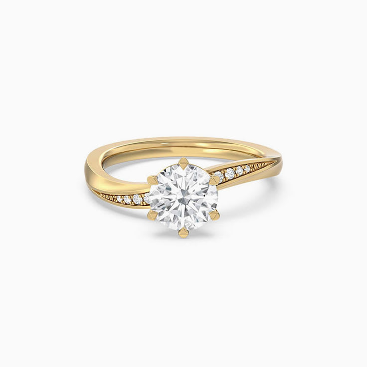 Cushion Shaped Lab Diamond Engagement Ring