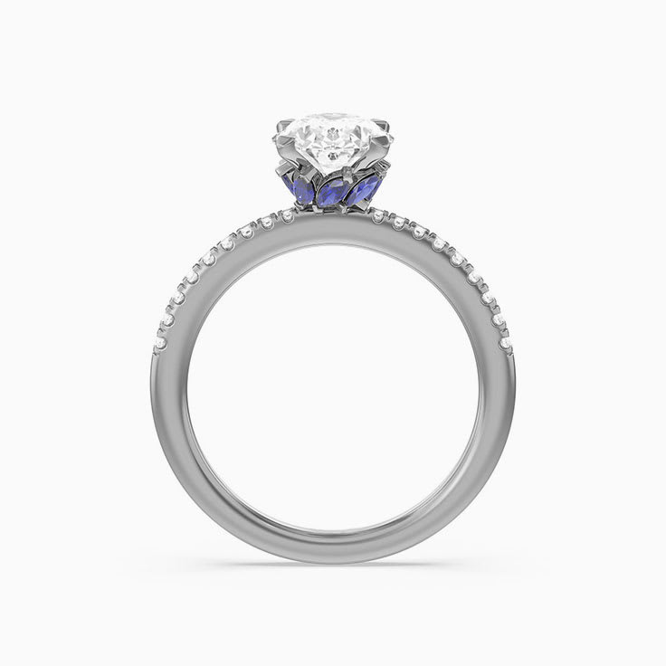 Lab Diamond Hidden Halo Engagement Ring
