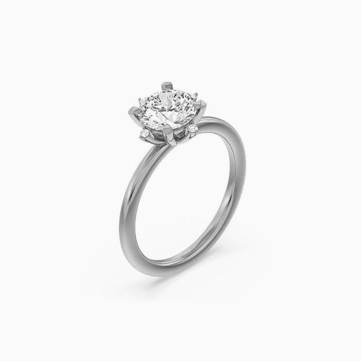 Lab Diamond Halo Shaped Engagement Ring