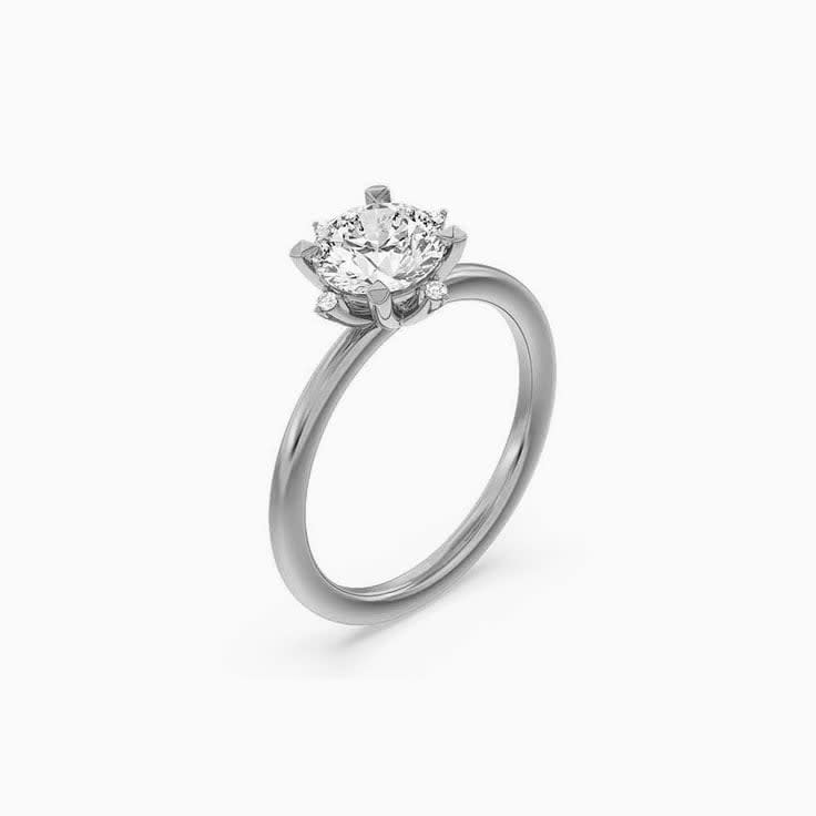 Lab Diamond Halo Shaped Engagement Ring