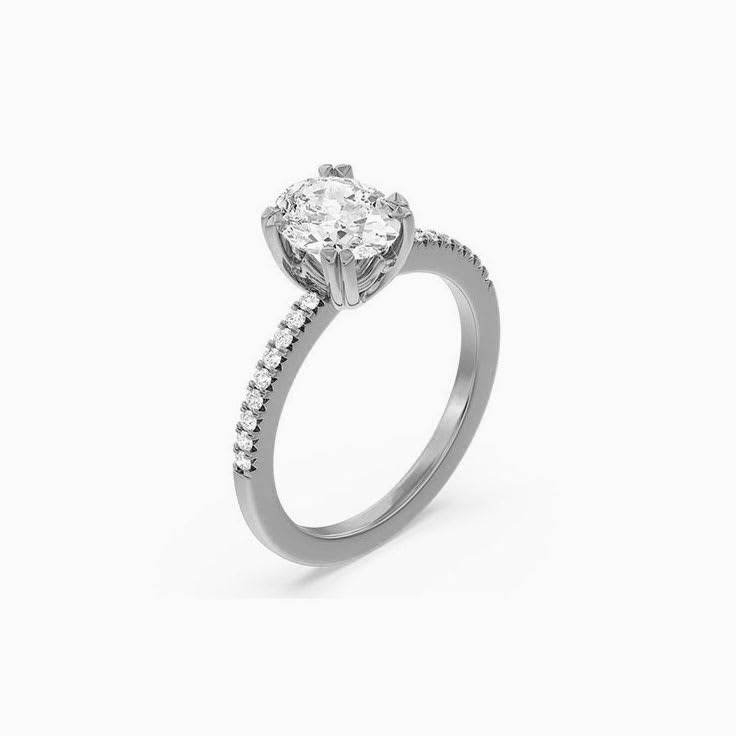 Dual Prong Lab Diamond Engagement Ring