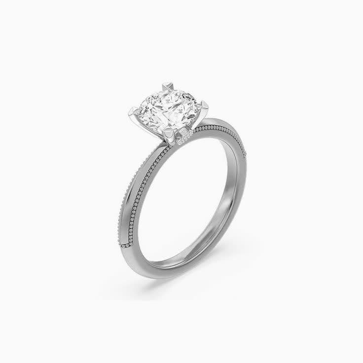 Lab Grown Concealed Diamond Engagement Ring