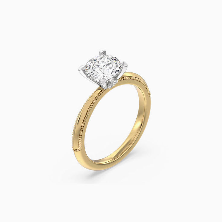 Lab Grown Concealed Diamond Engagement Ring