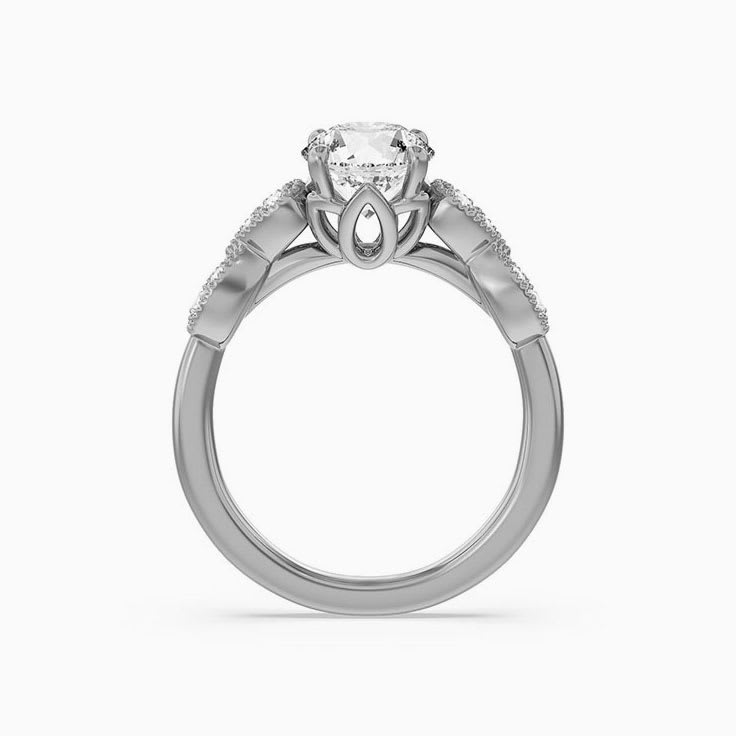 Dual Bezel Set Lab Grown Diamond Engagement Ring