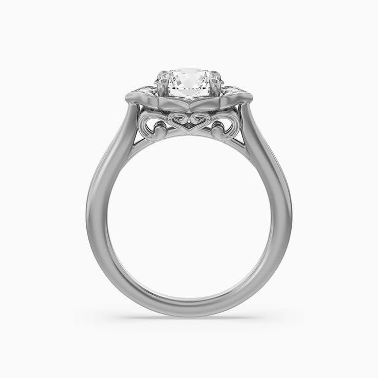 Lab Grown Posy Shape Diamond Engagement Ring