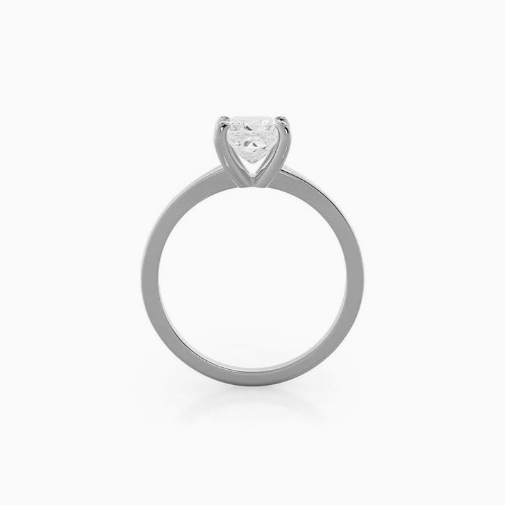 Solitaire Princess Lab Diamond Engagement Ring