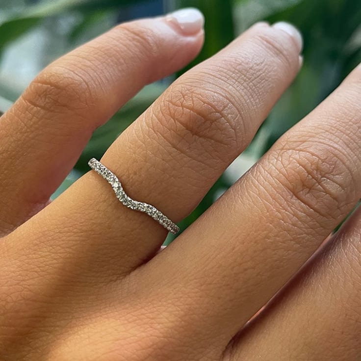 Fitted Lab Diamond wedding ring