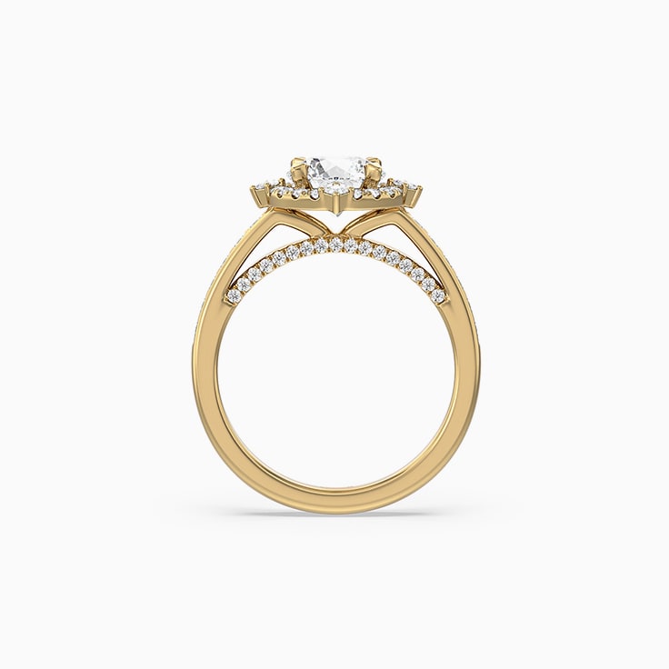 Halo Round Lab Diamond Engagement Ring