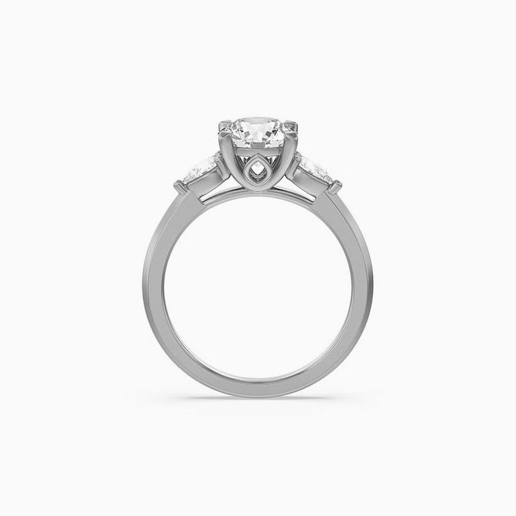 Three Lab Diamonds Engagement Ring