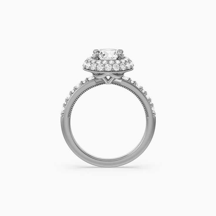 Halo Lab Diamond Engagement Ring
