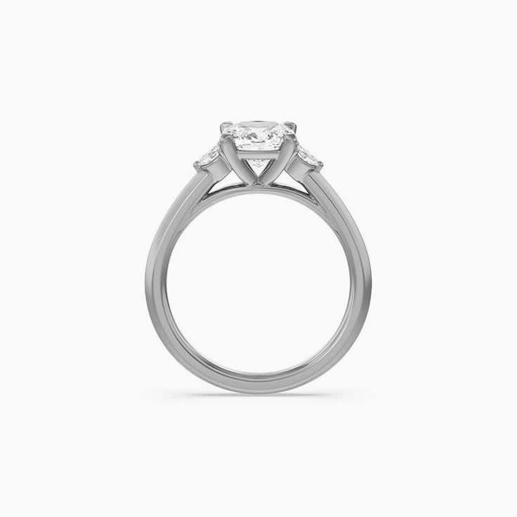 Cushion And Marquise Lab Diamond Engagement Ring