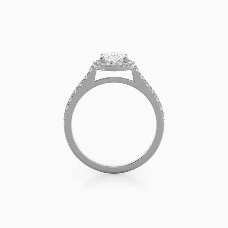 Oval Halo Lab Diamond Engagement Ring