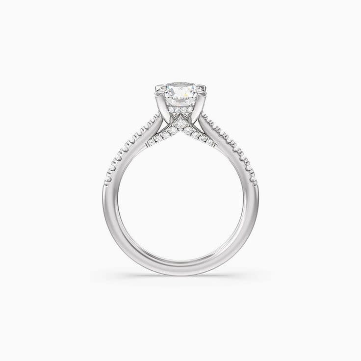 Round Lab Diamond Eternity Engagement Ring