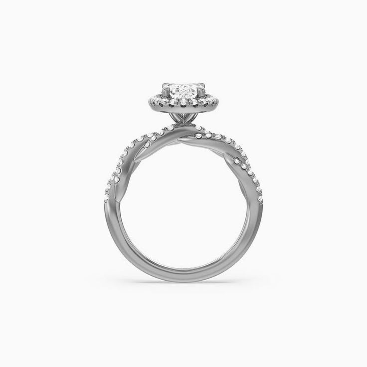 Lab Grown Cross Pattern Diamond Engagement Ring