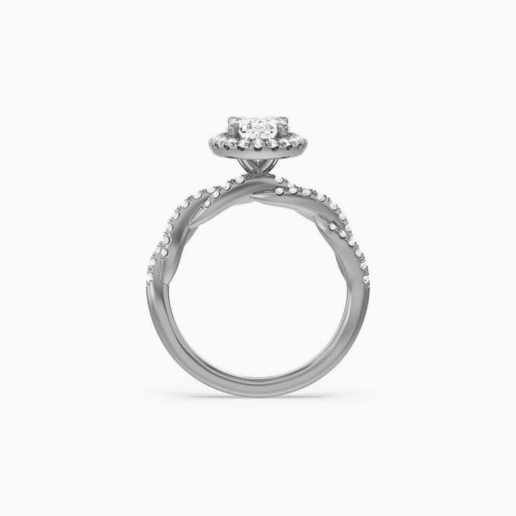 Classic Lab Oval Diamond Engagement Ring
