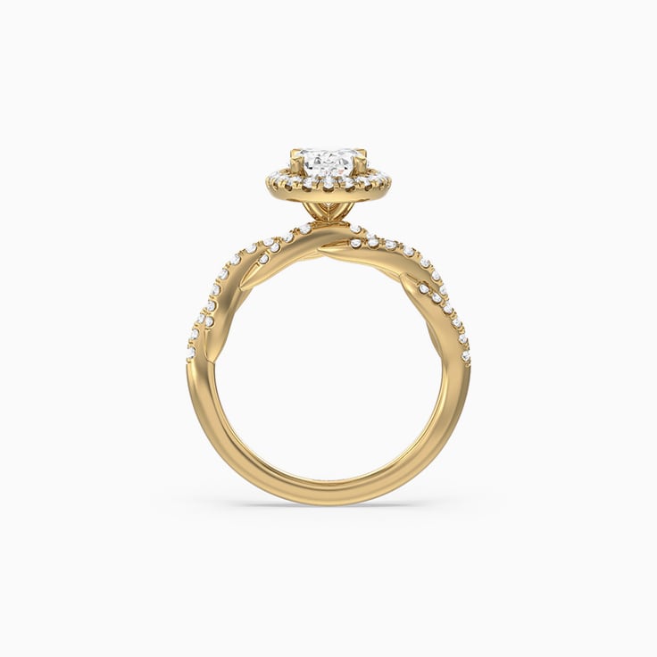 Classic Lab Round Diamond Engagement Ring