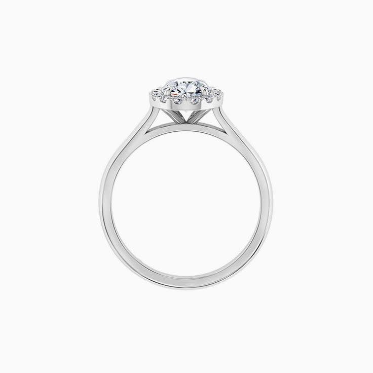 Lab Pear Cut Diamond With A Halo