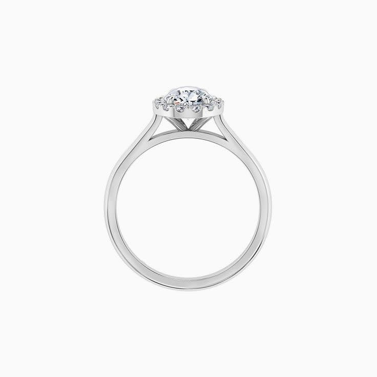 Lab Pear Cut Diamond With A Halo