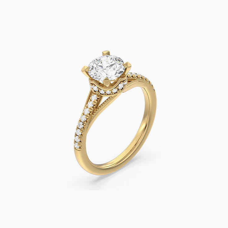 Enchant Lab Grown Round Diamond Engagement Ring