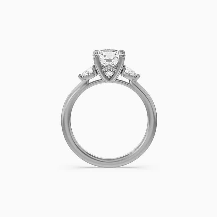 Three Stone Lab Grown Engagement Ring