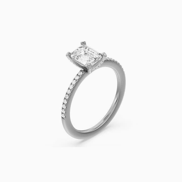 Emerald Lab Grown Engagement Ring
