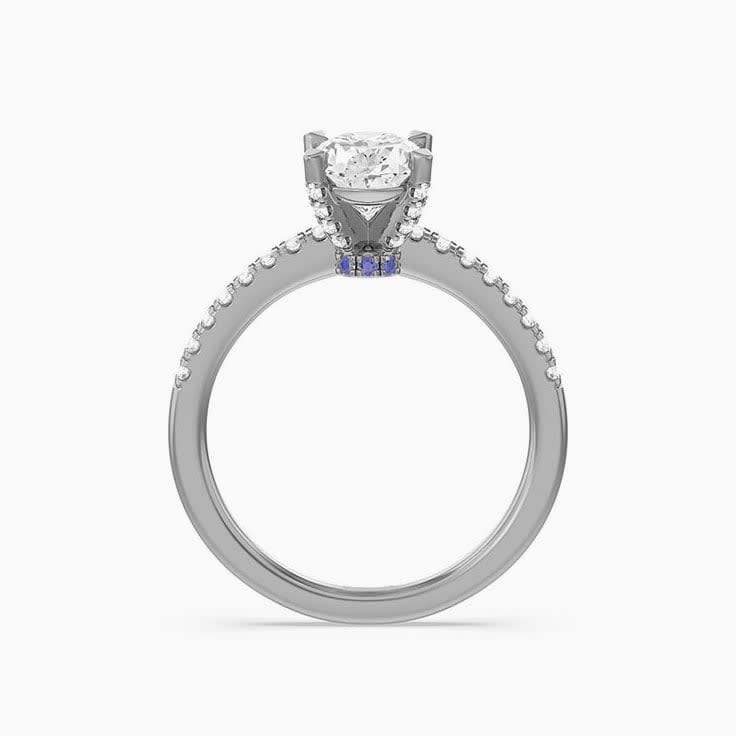 Oval Halo Classic Lab Diamond Engagement Ring