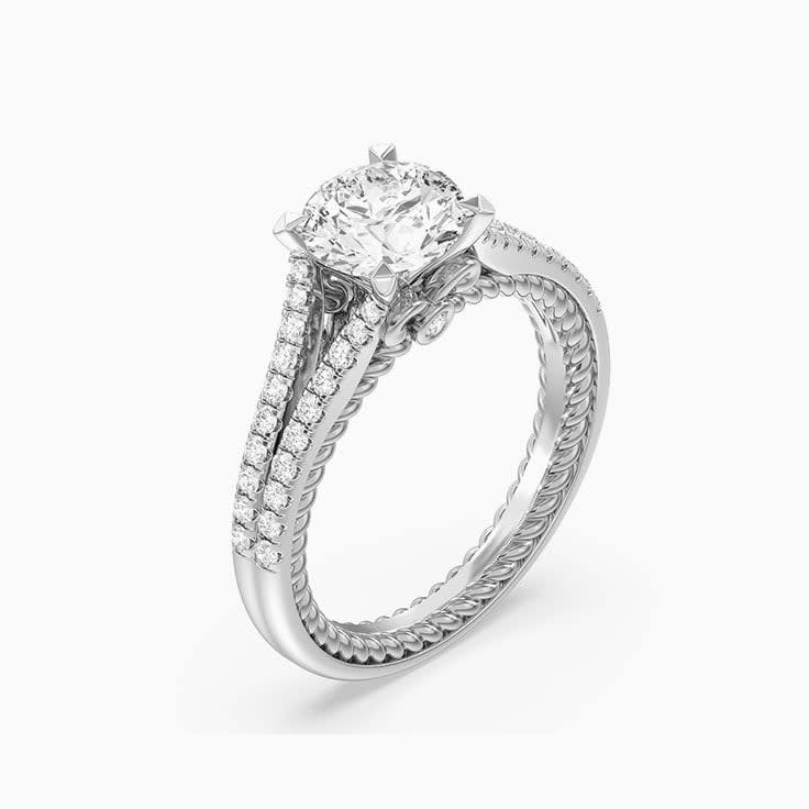Split Shank Lab Diamond Engagement Ring