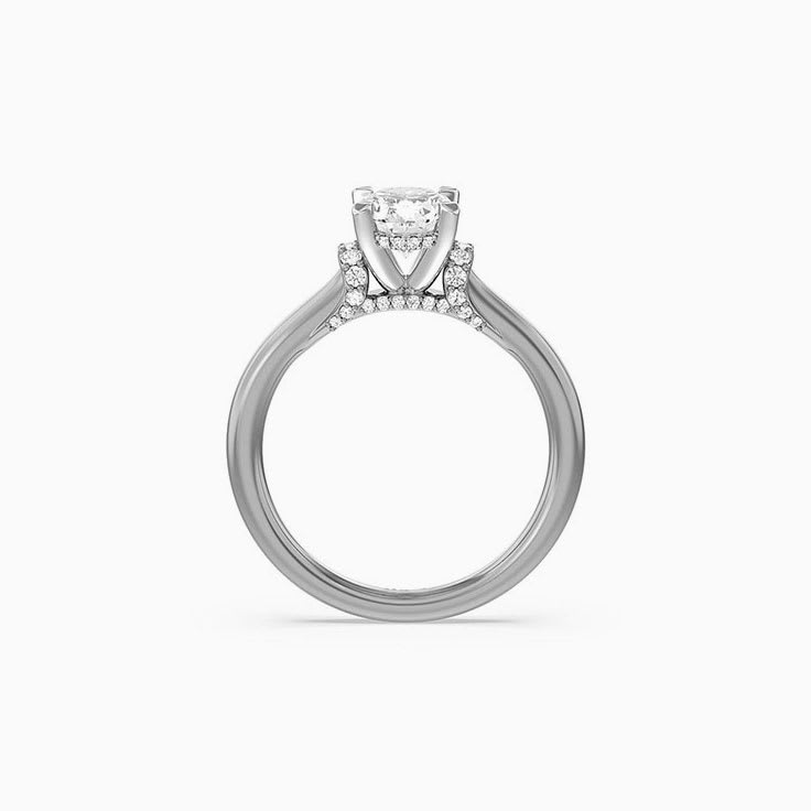 Claw Set Oval Lab grown Engagement Ring