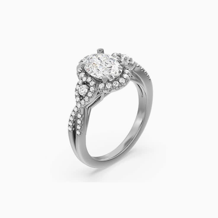 Oval Halo Lab Grown Diamond Ring