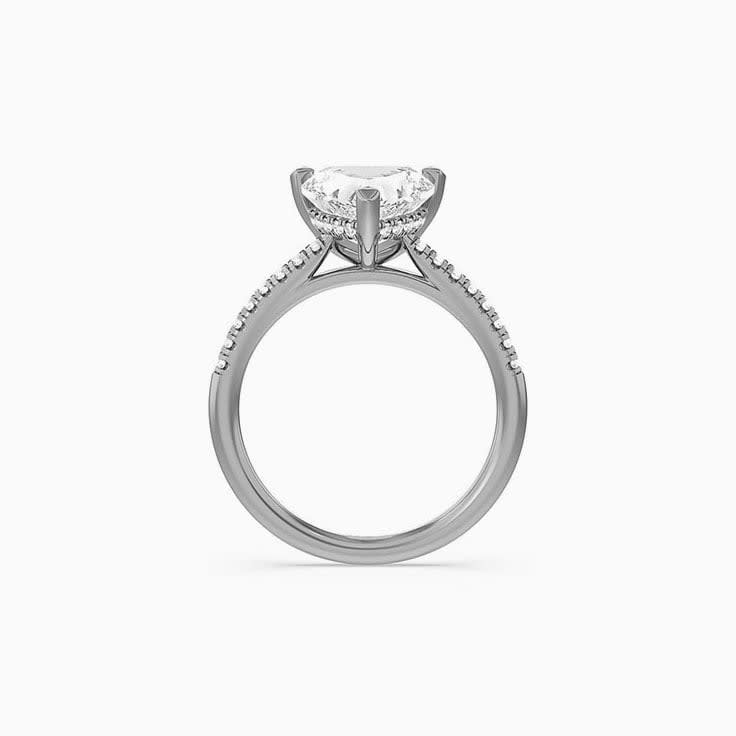 Lab Grown Heart Diamond Engagement Ring