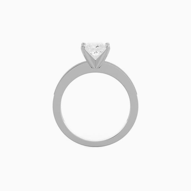 Womens Lab Grown Princess Cut Diamond Engagement Ring