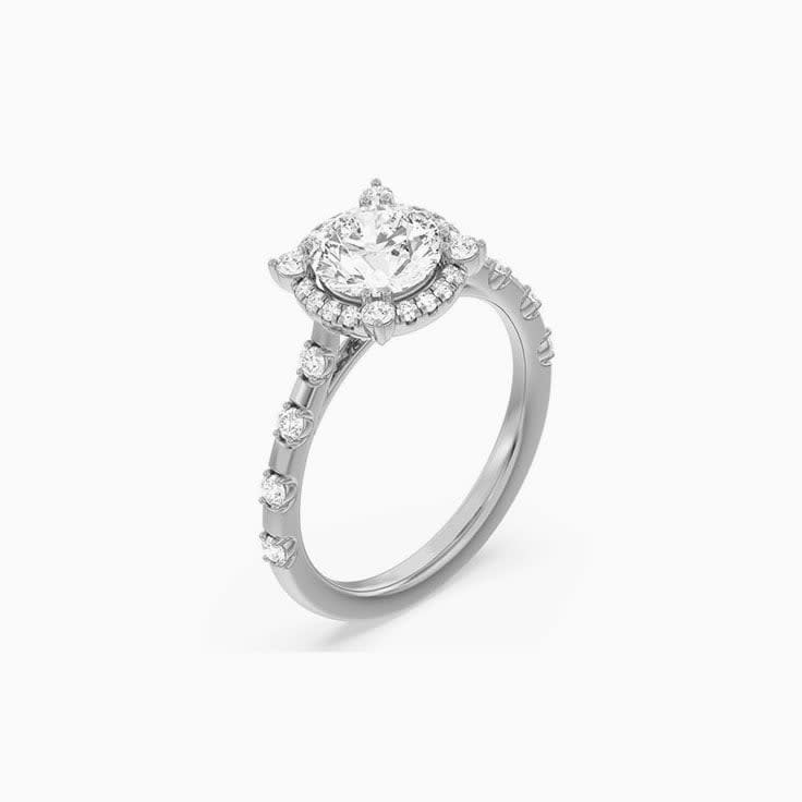 Lab Grown Elegant Round Diamond Engagement Ring