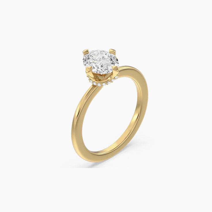 Classic Solitaire Oval Lab Diamond Engagement Ring