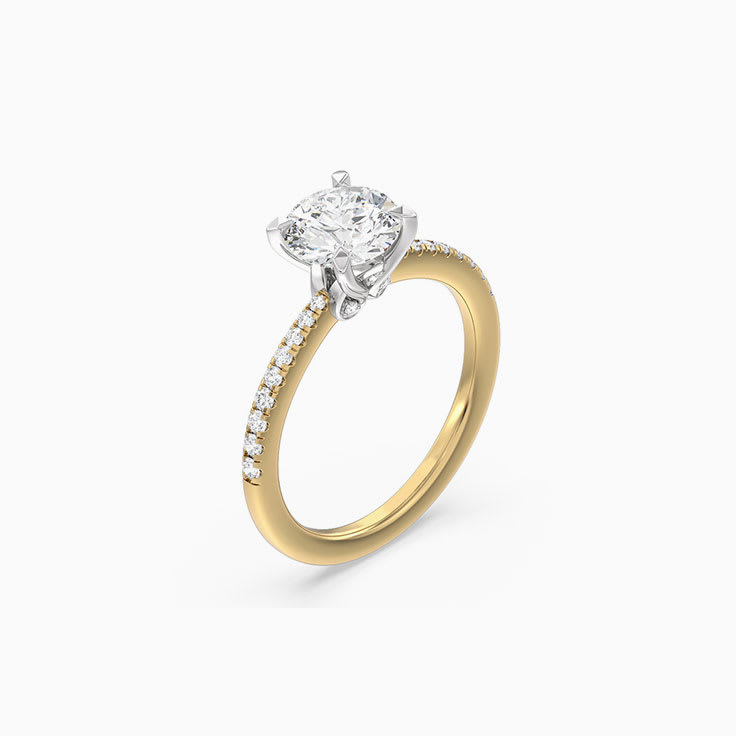 Classic Lab Grown Round Diamond Engagement Ring