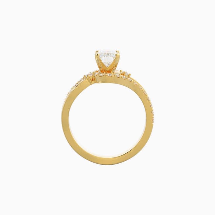 Classic Emerald Lab Diamond Engagement Ring