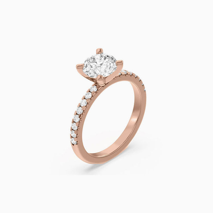 Half Eternity Womens Lab Diamond Engagement Ring