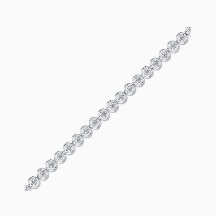 Round Cut Disc Shape Tennis Bracelet