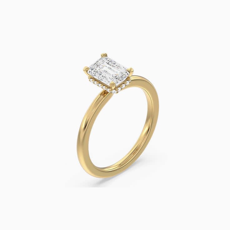 Emerald cut diamond Engagement Ring