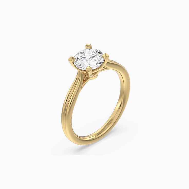 classic round diamond engagement ring