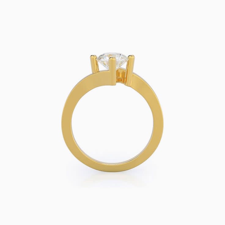 Solitaire Twisted Engagement Ring