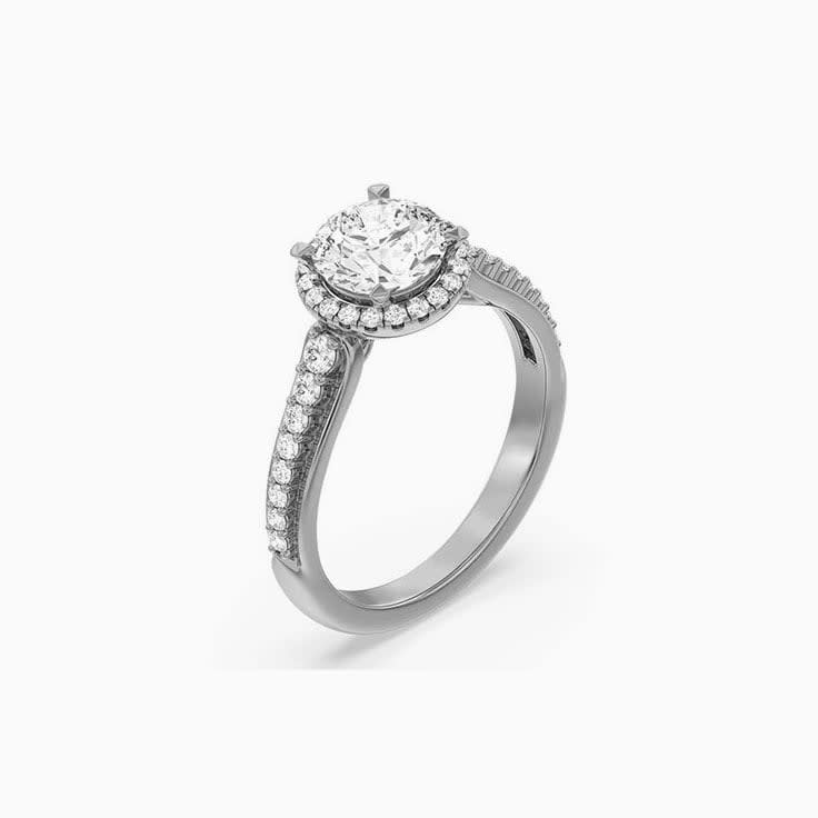 Halo engagement ring
