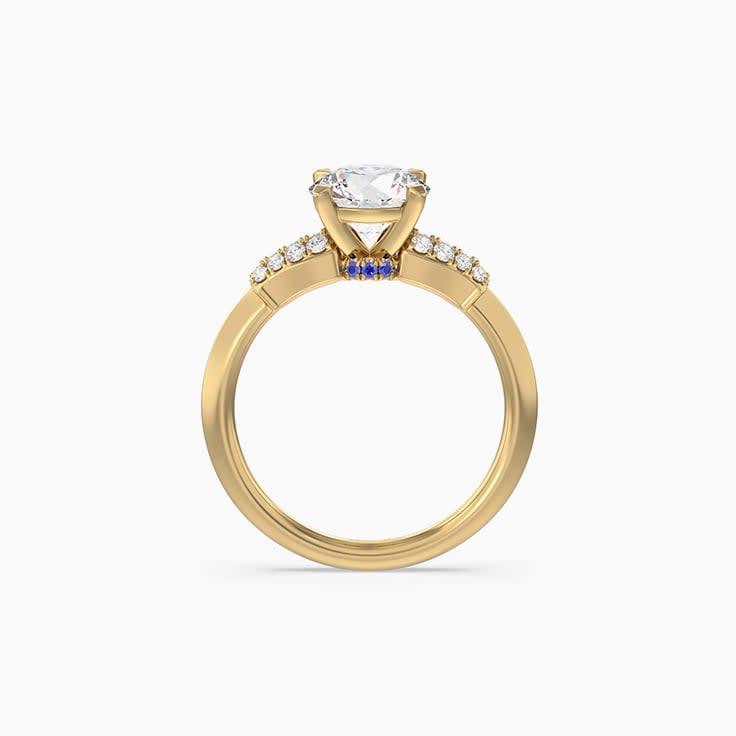 Diamond Knife edge engagement ring
