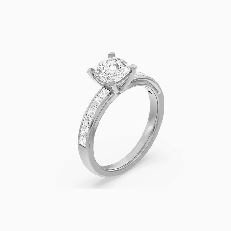 Square Cushion cut Engagement Ring