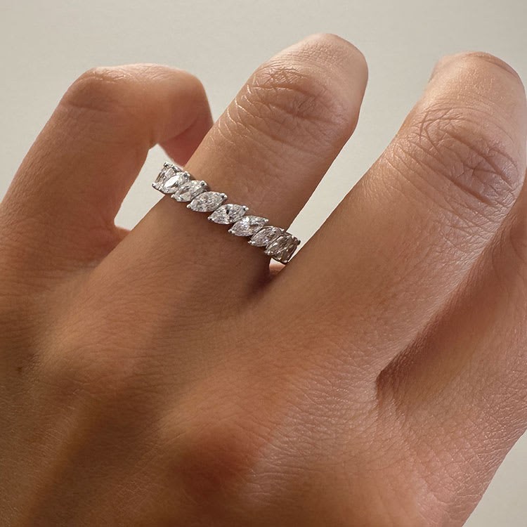 Marquise diamond ring yellow gold