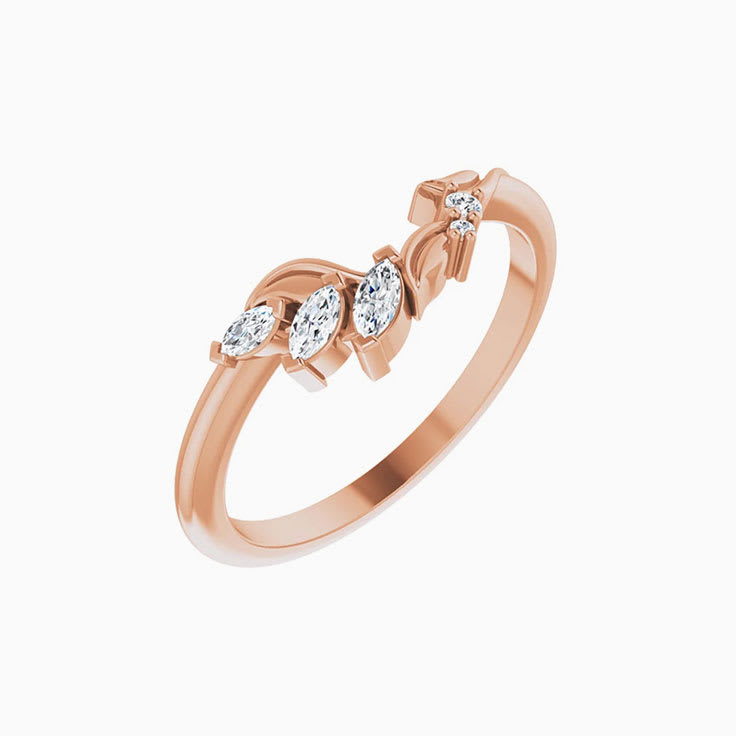 Diamond tiara wedding ring