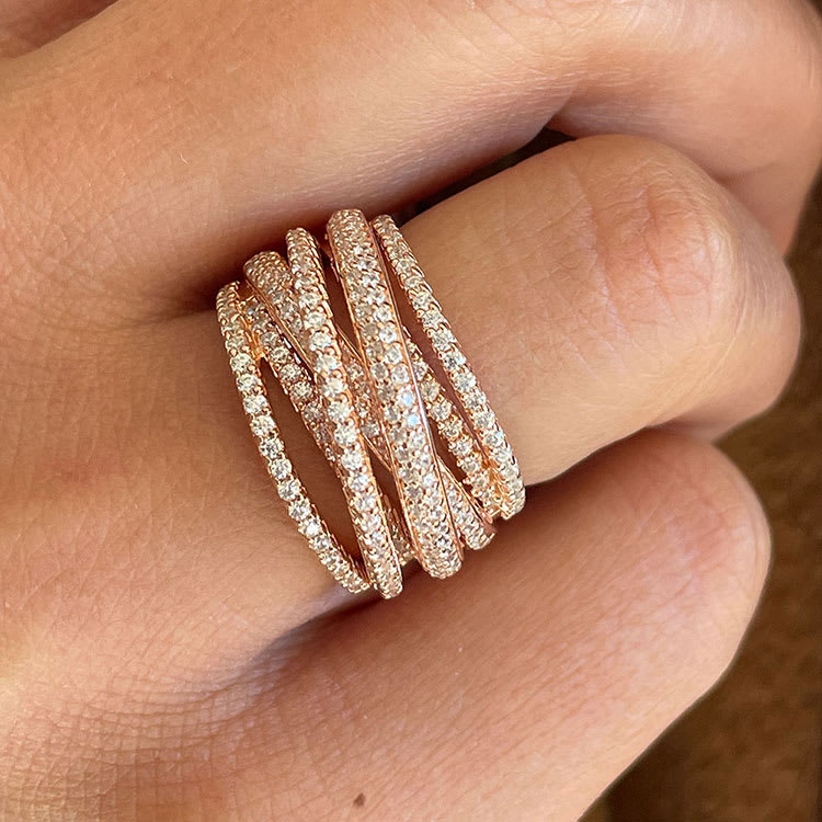 Crossover Diamond Fashion Ring